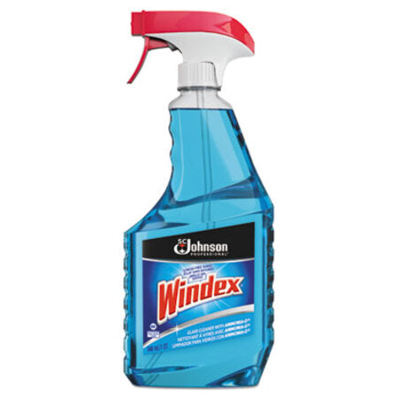 Windex® Glass Cleaner with Ammonia-D, 32 oz Trigger Spray Bottle, 12/Carton