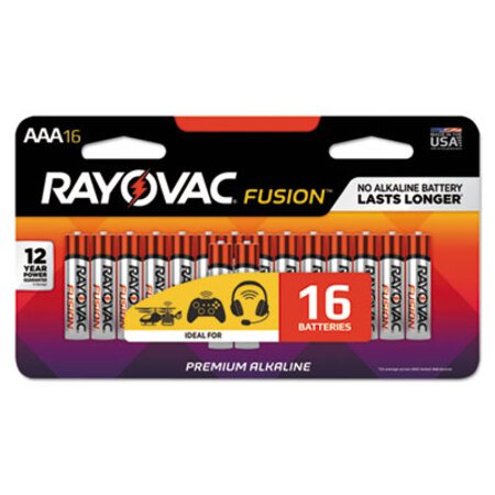 Rayovac® Fusion Advanced Alkaline AAA Batteries, 16/Pack