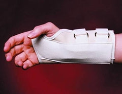 Scott Specialties Cock-Up Wrist Brace Canvas / Flannel / Metal Left Hand White X-Small
