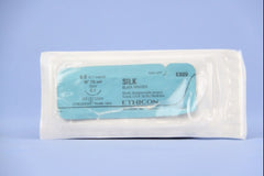 Suture with Needle Perma-Hand Nonabsorbable Coated Black Suture Braided Silk Size 6 - 0 30 Inch Suture 1-Needle 12 mm Length 3/8 Circle Taper Point Needle