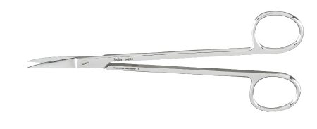 Miltex Operating Scissors Miltex® Kelly 6-1/4 Inch Length OR Grade German Stainless Steel NonSterile Finger Ring Handle Curved Blade Sharp Tip / Sharp Tip - M-289737-4688 - Each