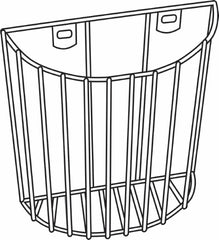 W.A. Baum Wall Basket Baumanometer® 6-1D2 X 7 X 3-3D4 Inch, Neutral White, Nylon Coated Steel Inflation System