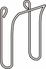 W.A. Baum Wall Clip 2-7D8 X 4 X 2 Inch, Stainless Steel Inflation System