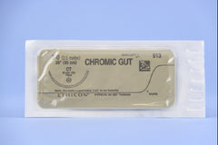 Suture with Needle Absorbable Uncoated Undyed Suture Chromic Gut Size 2 - 0 36 Inch Suture 1-Needle 40 mm Length 1/2 Circle Taper Point Needle