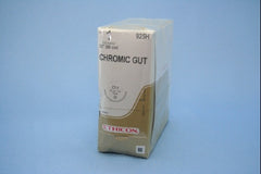 Suture with Needle Absorbable Uncoated Undyed Suture Chromic Gut Size 1 36 Inch Suture 1-Needle 36 mm Length 1/2 Circle Taper Point Needle