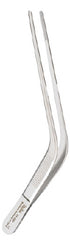 Miltex Dressing Forceps Miltex® Wilde 5-1/4 Inch Length OR Grade German Stainless Steel NonSterile NonLocking Cross Action Handle Angled Serrated Tips - M-292411-2818 - Each