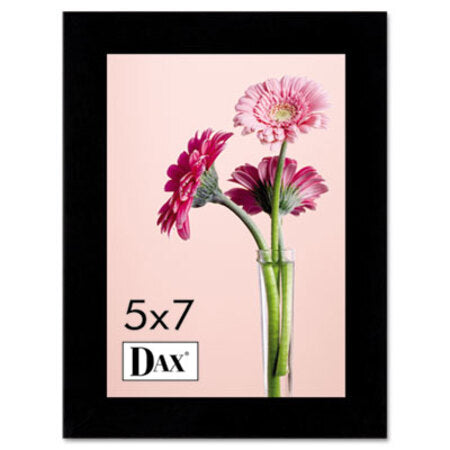 DAX® Solid Wood Photo/Picture Frame, Easel Back, 5 x 7, Black
