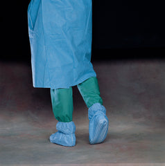 O&M Halyard Inc Shoe Cover Ankle Guard® One Size Fits Most Ankle High Nonskid Sole Blue NonSterile