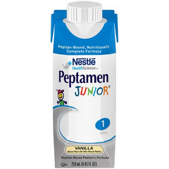 Nestle Healthcare Nutrition Pediatric Oral Supplement / Tube Feeding Formula Peptamen Junior® Vanilla Flavor 8.45 oz. Tetra Prisma® Ready to Use