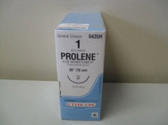 Suture with Needle Prolene Nonabsorbable Uncoated Blue Suture Monofilament Polypropylene Suture Size 1 30 Inch Suture 1-Needle 40 mm Length 1/2 Circle Taper Point Needle