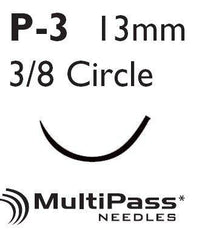 J & J Healthcare Systems Suture with Needle Absorbable Uncoated Undyed Suture Chromic Gut Size 4 - 0 18 Inch Suture 1-Needle 13 mm Length 3/8 Circle Reverse Cutting Needle