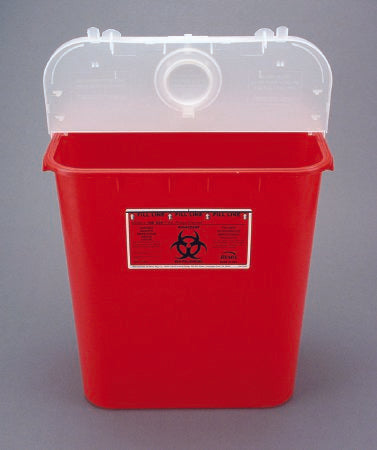 Bemis Healthcare Sharps Container Bemis™ Sentinel 15-7/8 H X 16-1/2 L X 11-13/16 W Inch 8 Gallon Red Vertical Entry