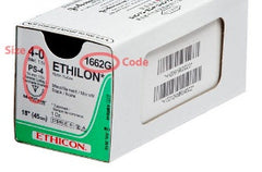 J & J Healthcare Systems Suture with Needle Ethilon™ Nonabsorbable Uncoated Black Suture Monofilament Nylon Size 4 - 0 18 Inch Suture 1-Needle 16 mm Length 1/2 Circle Reverse Cutting Needle