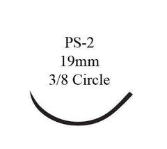 J & J Healthcare Systems Suture with Needle Ethilon™ Nonabsorbable Uncoated Black Suture Monofilament Nylon Size 5 - 0 18 Inch Suture 1-Needle 19 mm Length 3/8 Circle Precision Point - Reverse Cutting Needle