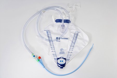 Cardinal Indwelling Catheter Tray Dover™ Foley 18 Fr. 5 cc Balloon Silicone