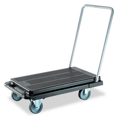 Deflecto® Heavy-Duty Platform Cart, 500 lb Capacity, 21 x 32.5 x 37.5, Black