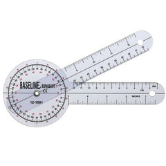 Fabrication Enterprises Goniometer Baseline® Plastic 8 Inch Arm Length 1° Increments Inches and Centimeters