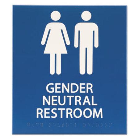 Advantus Gender Neutral ADA Signs, 8" x 9", Man and Woman