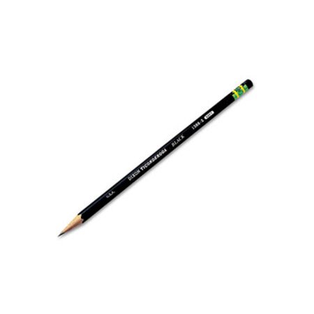 Ticonderoga® Pencils, HB (#2), Black Lead, Black Barrel, Dozen
