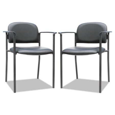 Alera® Alera Sorrento Series Stacking Guest Chair, Black Seat/Black Back, Black Base, 2/Carton