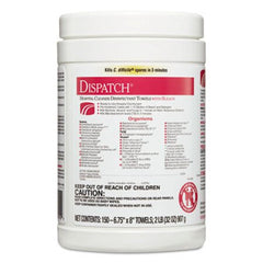 Clorox® Healthcare® Dispatch Cleaner Disinfectant Towels, 6 3/4 x 8, 150/Can