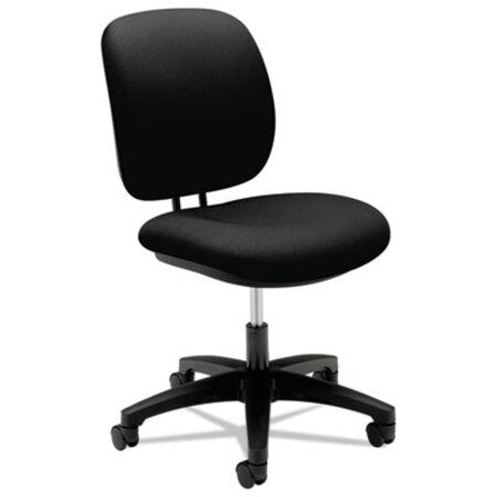 HON® ComforTask Task Swivel Chair, Supports up to 300 lbs., Black Seat, Black Back, Black Base