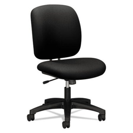 HON® ComforTask Task Chair, Supports up to 300 lbs, Black Seat, Black Back, Black Base