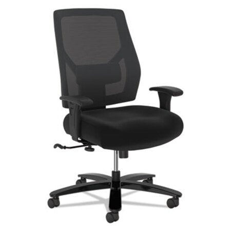 HON® Crio Big and Tall Mid-Back Task Chair, Supports up to 450 lbs., Black Seat/Black Back, Black Base