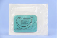 Suture with Needle Mersilene Nonabsorbable Uncoated White Suture Braided Polyester Size 5 12 Inch Suture Double-Armed 80 mm Length 1/2 Circle Blunt Point Needle