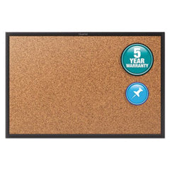 Quartet® Classic Series Cork Bulletin Board, 36x24, Black Aluminum Frame