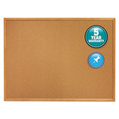 Quartet® Classic Series Cork Bulletin Board, 72 x 48, Oak Finish Frame