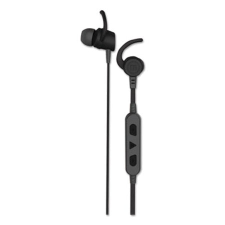 Maxell® Bluetooth Wireless Earfins, 20" Cord, Black