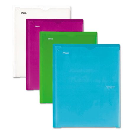 Five Star® Customizable Pocket/Prong Plastic Folder, 20 Sheets, 8 1/2 x 11, Assorted, 4/Set