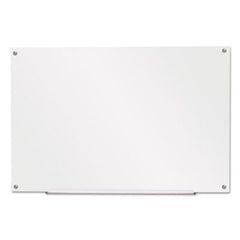 Universal® Frameless Glass Marker Board, 36" x 24", White