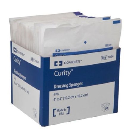 Cardinal Nonwoven Sponge Curity™ Polyester / Rayon 6-Ply 3 X 4 Inch Rectangle Sterile