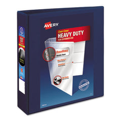 Avery® Heavy-Duty View Binder with DuraHinge and One Touch EZD Rings, 3 Rings, 2" Capacity, 11 x 8.5, Navy Blue