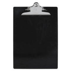 Saunders Recycled Plastic Clipboard with Ruler Edge, 1" Clip Cap, 8 1/2 x 12 Sheet, Black