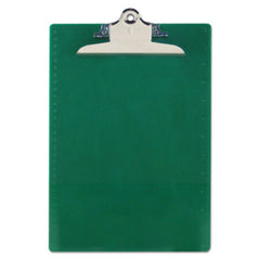 Saunders Recycled Plastic Clipboard with Ruler Edge, 1" Clip Cap, 8 1/2 x 12 Sheet, Green