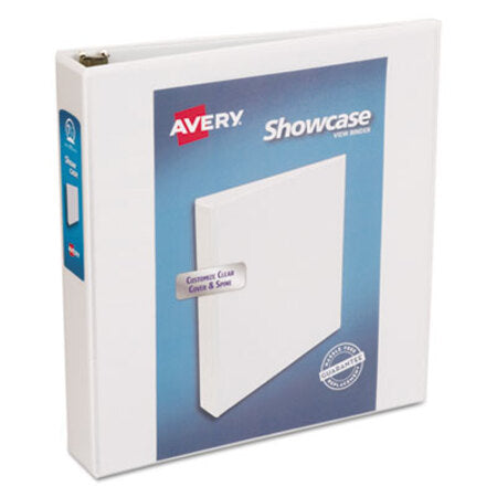 Avery® Showcase Economy View Binder with Round Rings, 3 Rings, 1.5" Capacity, 11 x 8.5, White