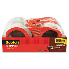 Scotch® 3750 Commercial Grade Packaging Tape with Dispenser, 3" Core, 1.88" x 54.6 yds, Clear, 4/Pack