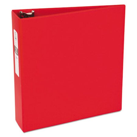 Avery® Economy Non-View Binder with Round Rings, 3 Rings, 3" Capacity, 11 x 8.5, Red, (3608)