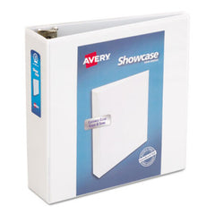 Avery® Showcase Economy View Binder with Round Rings, 3 Rings, 3" Capacity, 11 x 8.5, White