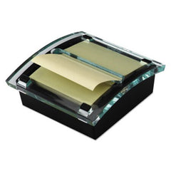 Post-it® Pop-up Notes Clear Top Pop-up Note Dispenser, 3 x 3 Super Sticky Canary Notes, Black