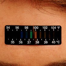 DeRoyal Single Patient Skin Thermometer Sensostrip™ 35 to 40 °C Line Indicator Display