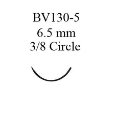 J & J Healthcare Systems Suture with Needle Ethilon™ Nonabsorbable Uncoated Black Suture Monofilament Nylon Size 8 - 0 5 Inch Suture 1-Needle 6.5 mm Length 3/8 Circle Taper Point Needle