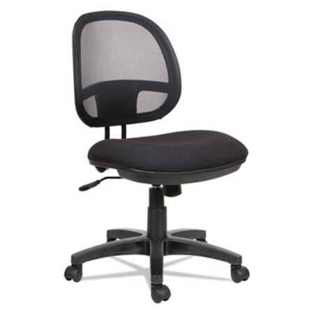 Alera® Alera Interval Series Swivel/Tilt Mesh Chair, Supports up to 275 lbs, Black Seat/Black Back, Black Base