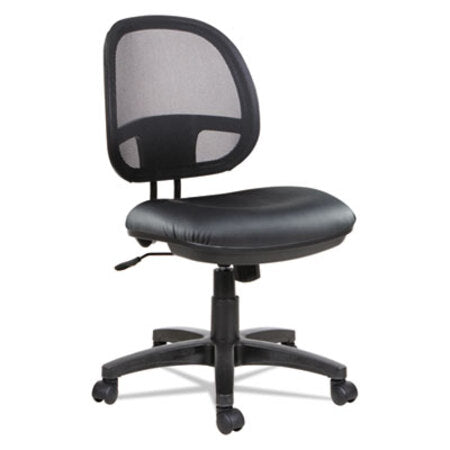 Alera® Alera Interval Series Swivel/Tilt Mesh Chair, Supports up to 275 lbs, Black Seat/Black Back, Black Base