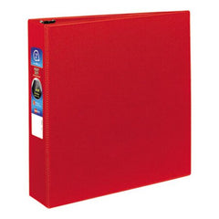 Avery® Heavy-Duty Non-View Binder with DuraHinge and One Touch EZD Rings, 3 Rings, 2" Capacity, 11 x 8.5, Red