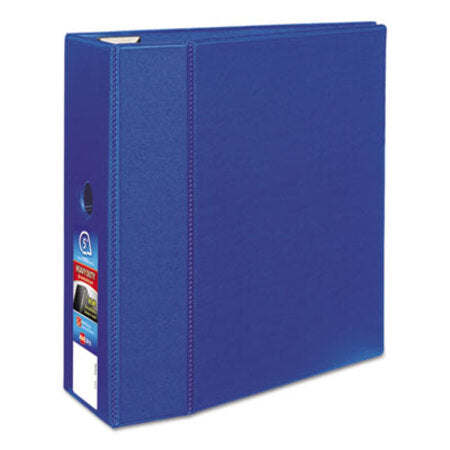 Avery® Heavy-Duty Non-View Binder with DuraHinge, Locking One Touch EZD Rings and Thumb Notch, 3 Rings, 5" Capacity, 11 x 8.5, Blue
