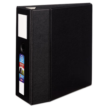 Avery® Heavy-Duty Non-View Binder, DuraHinge, Three Locking One Touch EZD Rings, Spine Label, Thumb Notch, 5" Cap, 11 x 8.5, Black
